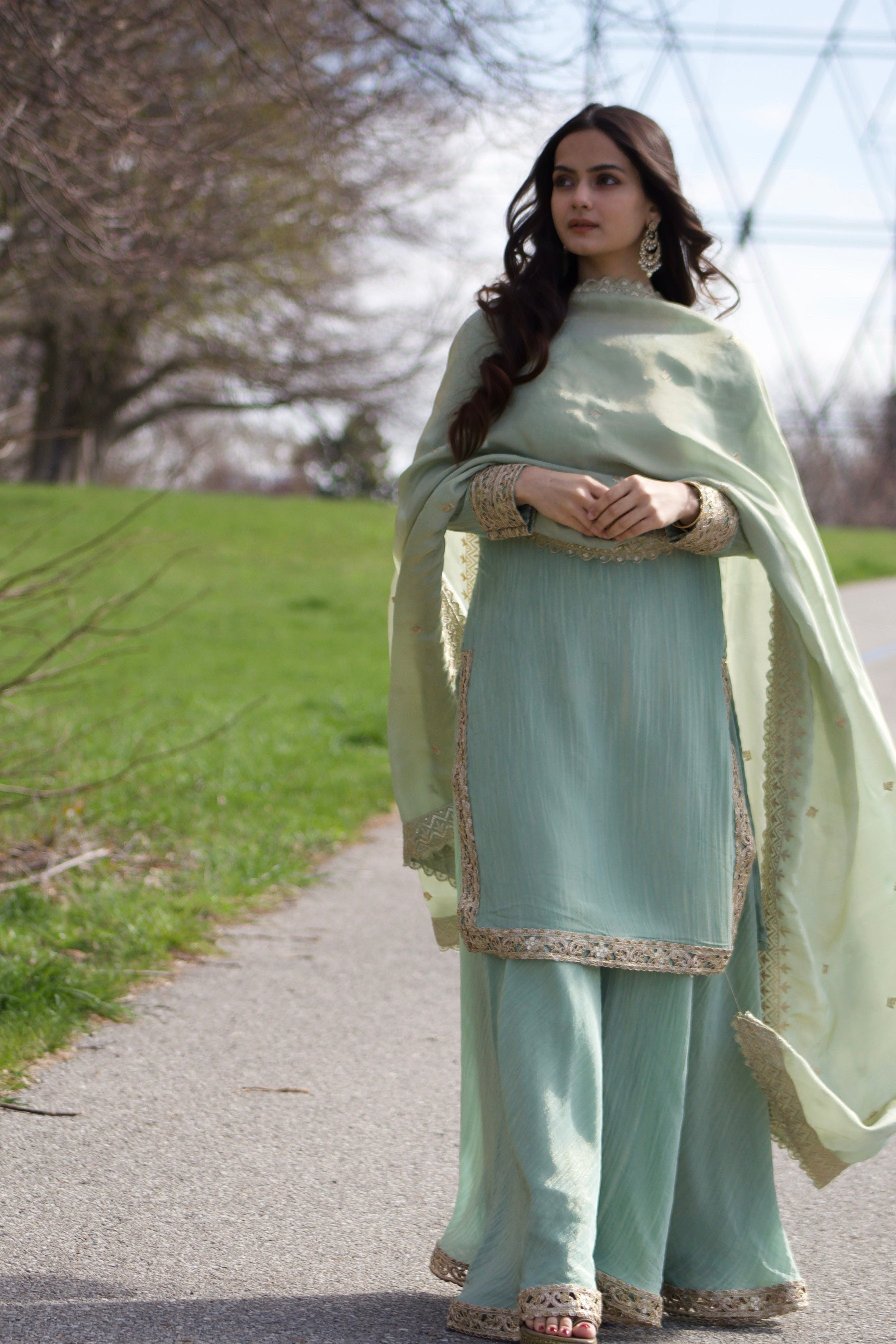 Mint Teal tissue dress