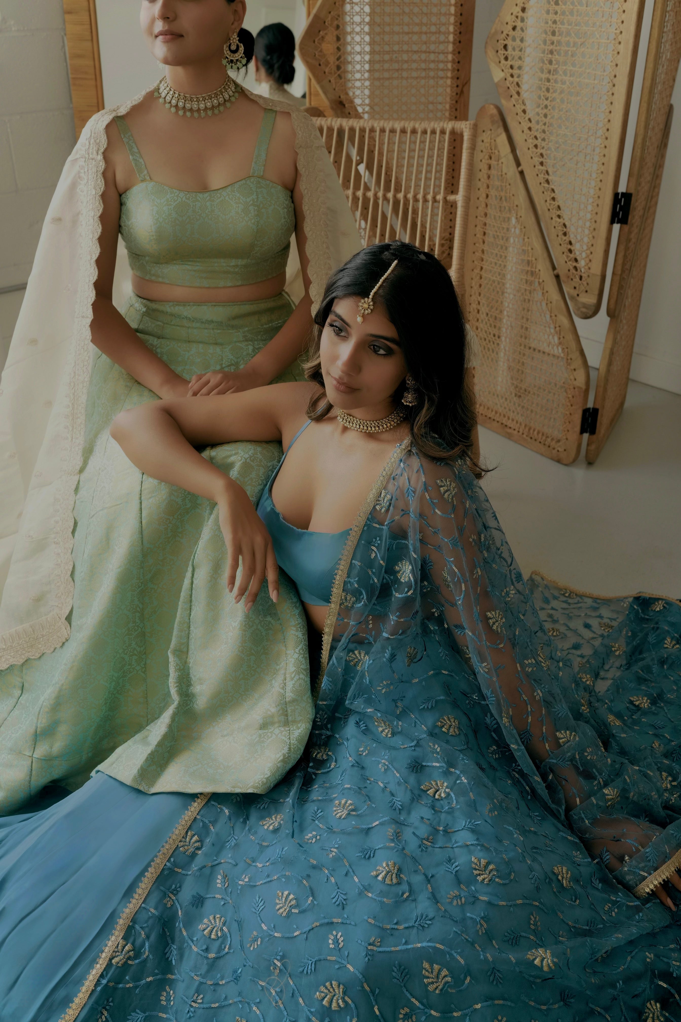 Blue Milano Lehenga