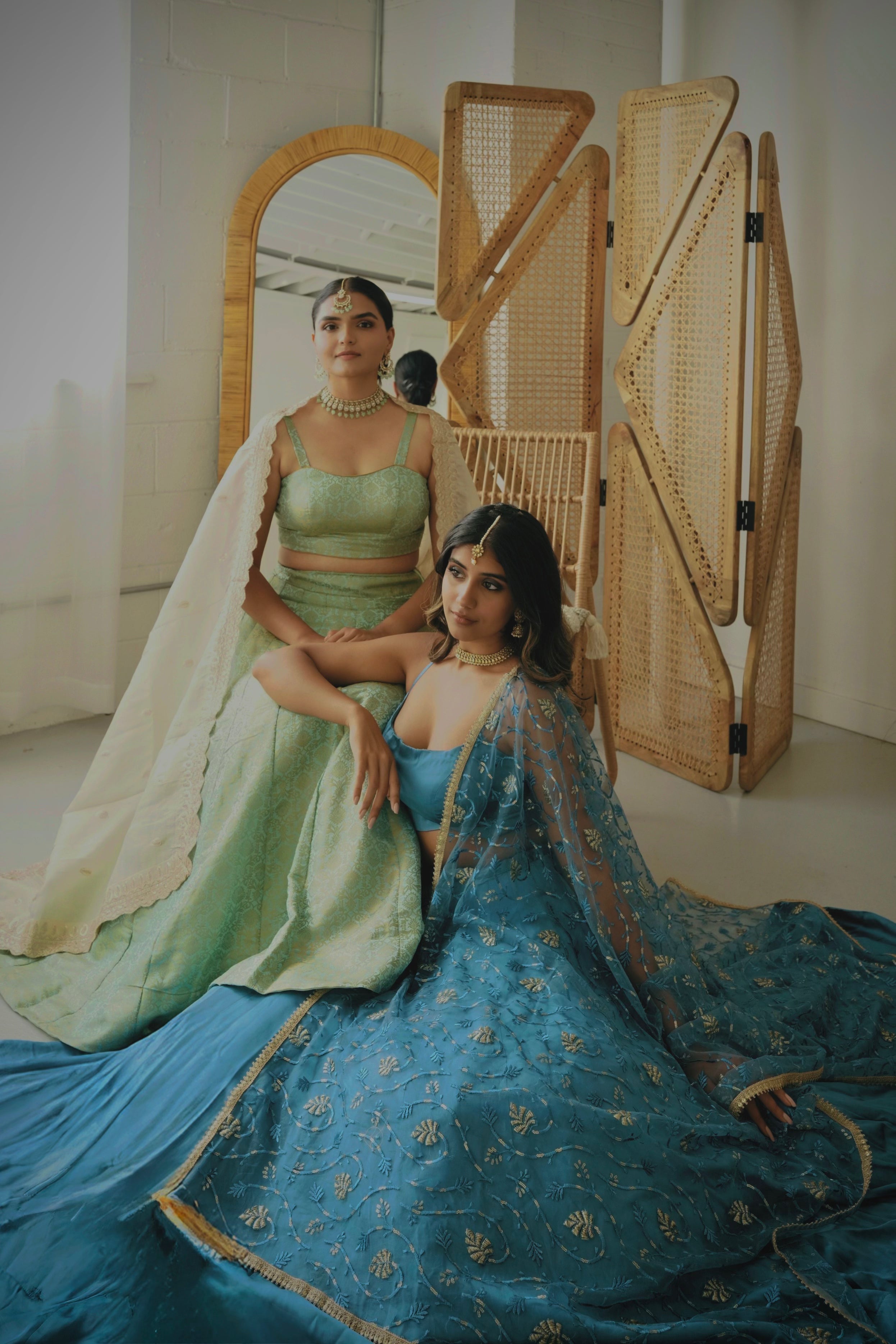 Blue Milano Lehenga